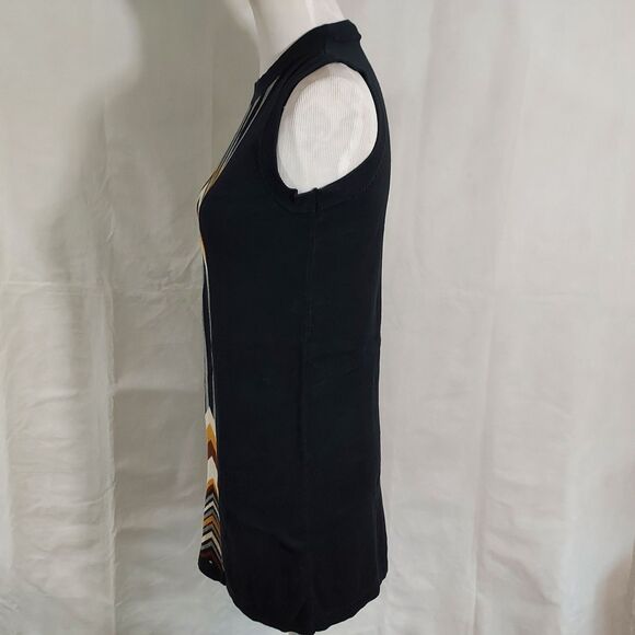 Missoni Target Black Chevron Stripe Zigzag Sweater Mini Dress Size XS Sleeveless - Picture 6 of 12